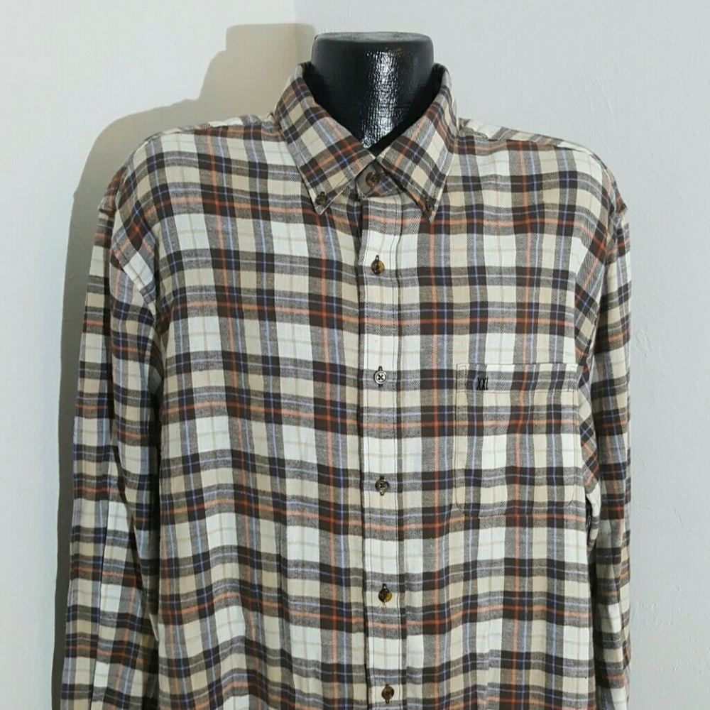 Saddlebred men button up shirt long sleeve check flannel size XXL New